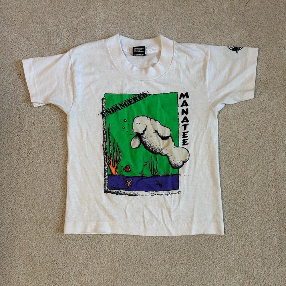 Vintager endangered manatee shirt